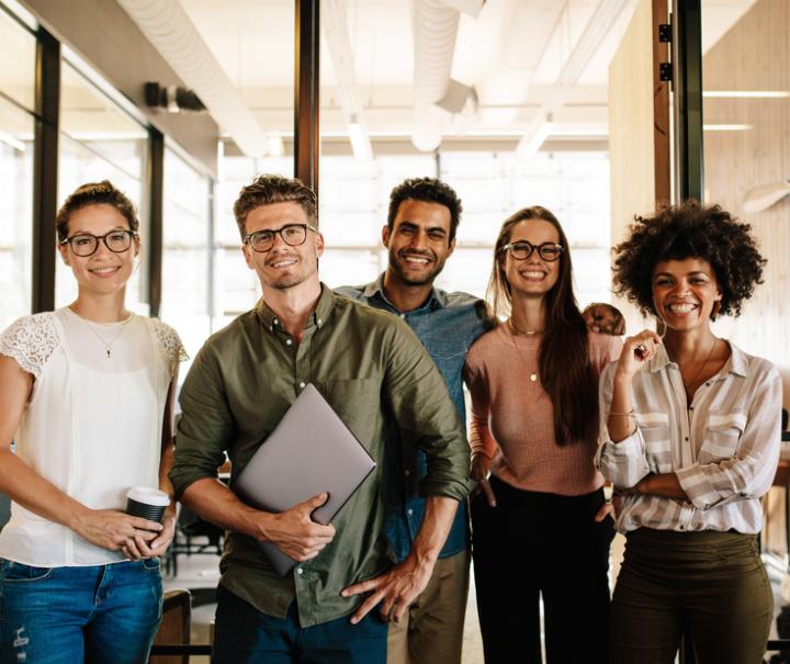 Group of people happy about their career